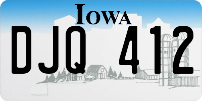 IA license plate DJQ412