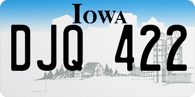 IA license plate DJQ422
