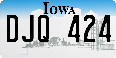 IA license plate DJQ424