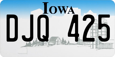 IA license plate DJQ425