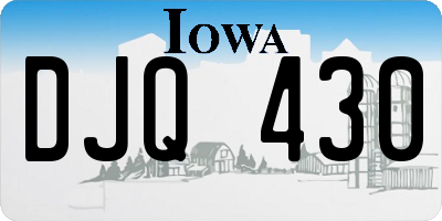 IA license plate DJQ430
