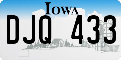 IA license plate DJQ433