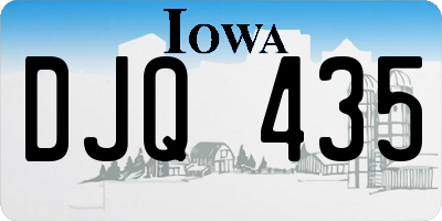 IA license plate DJQ435