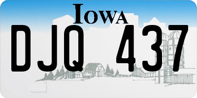 IA license plate DJQ437