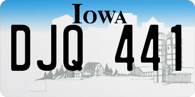 IA license plate DJQ441