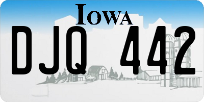 IA license plate DJQ442