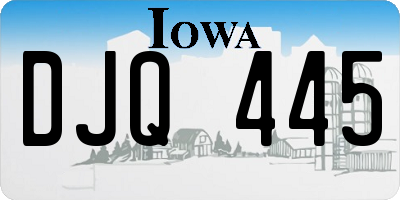 IA license plate DJQ445