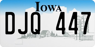 IA license plate DJQ447