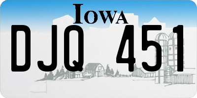 IA license plate DJQ451