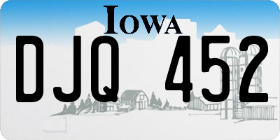 IA license plate DJQ452