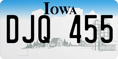 IA license plate DJQ455
