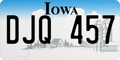IA license plate DJQ457