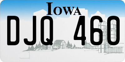 IA license plate DJQ460
