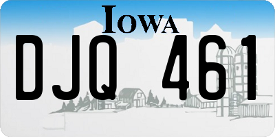 IA license plate DJQ461