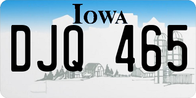 IA license plate DJQ465