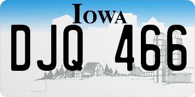 IA license plate DJQ466