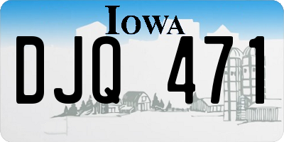IA license plate DJQ471