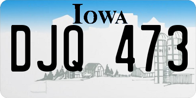 IA license plate DJQ473