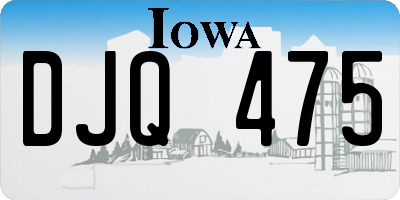 IA license plate DJQ475