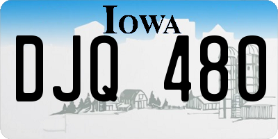 IA license plate DJQ480