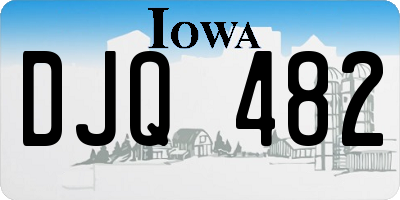 IA license plate DJQ482