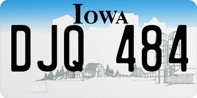 IA license plate DJQ484