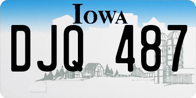 IA license plate DJQ487