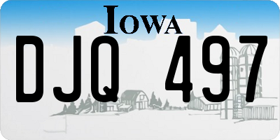 IA license plate DJQ497