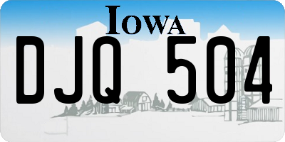 IA license plate DJQ504