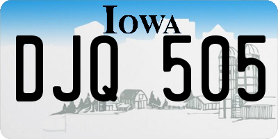 IA license plate DJQ505