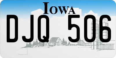 IA license plate DJQ506