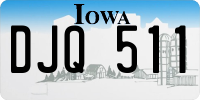 IA license plate DJQ511