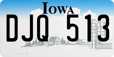 IA license plate DJQ513