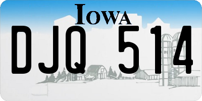 IA license plate DJQ514