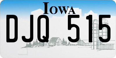 IA license plate DJQ515