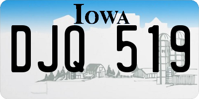 IA license plate DJQ519