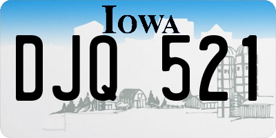 IA license plate DJQ521