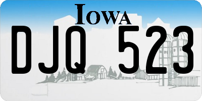 IA license plate DJQ523
