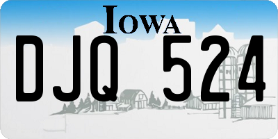 IA license plate DJQ524