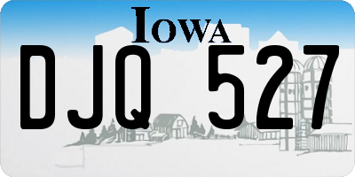 IA license plate DJQ527