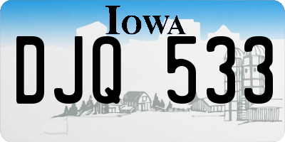 IA license plate DJQ533