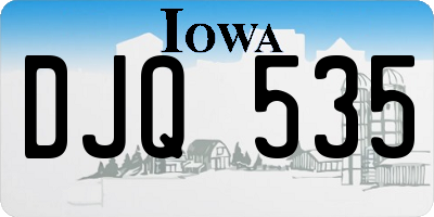 IA license plate DJQ535
