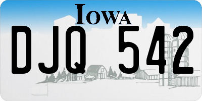 IA license plate DJQ542