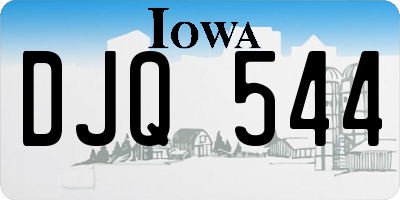 IA license plate DJQ544