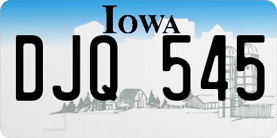 IA license plate DJQ545