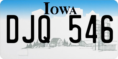 IA license plate DJQ546