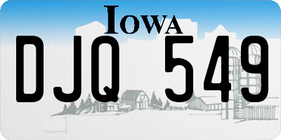 IA license plate DJQ549