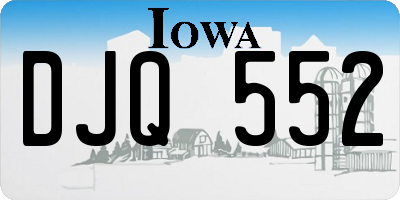 IA license plate DJQ552
