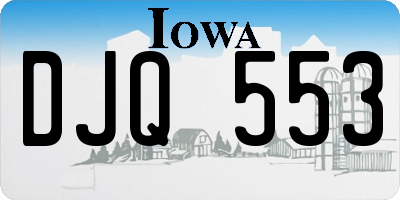 IA license plate DJQ553