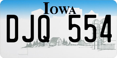 IA license plate DJQ554